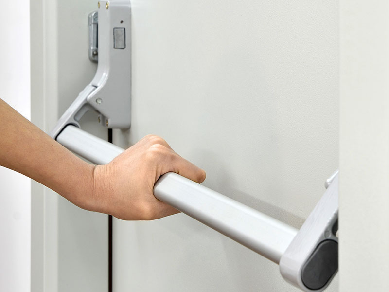 Opening a Panic Bar or a Push Bar